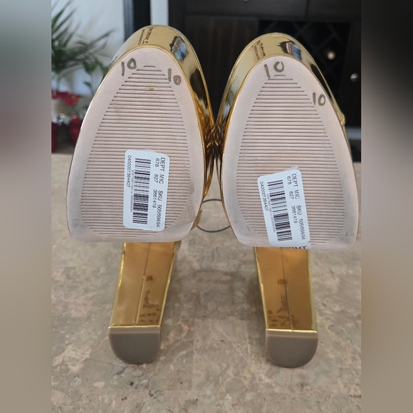 Antonio Melani x Nat Note Pia Mirror Metallic Platform Pumps. Gold (Size 10) - Picture 11 of 16